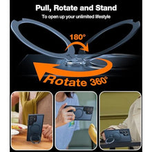 Load image into Gallery viewer, TORRAS 360 Spin Magnetic Stand for Samsung Galaxy S24 Ultra Case [Fit for Magsafe] Military Grade Shockproof Slim Protective S24 Ultra Case with Kickstand &amp; Ring Holder, Ostand 360 Spin, Black, SUltraBlack_8779
