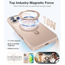 Load image into Gallery viewer, TORRAS Desert Titanium for iPhone 16 Pro Max Case, [Military Grade Drop Tested][Fit for MagSafe] [Built-in Stand] Translucent Slim Soft Edge Case for iPhone 16 Pro Max 6.9" 2024, Rose Gold, DesertTitanium_978
