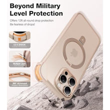 Load image into Gallery viewer, TORRAS Desert Titanium for iPhone 16 Pro Max Case, [Military Grade Drop Tested][Fit for MagSafe] [Built-in Stand] Translucent Slim Soft Edge Case for iPhone 16 Pro Max 6.9" 2024, Rose Gold, DesertTitanium_979
