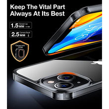 Load image into Gallery viewer, TORRAS Diamond Clear Case for iPhone 15 Plus &amp; iPhone 14 Plus, Anti-Yellowing, Military Grade Protection, Shockproof Hard Back Slim Case, 6.7", Black, BlackDiamondClear_325

