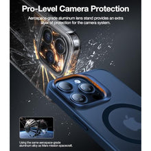 Load image into Gallery viewer, TORRAS for iPhone 15 Pro Max Case 360 Magnetic Stand O3 Fitness Series, [Fit for MagSafe] [360 Rotating Kickstand] 4X Mil-Grade Shockproof, Slim, Translucent Deep Blue, BlueTitanium_2771

