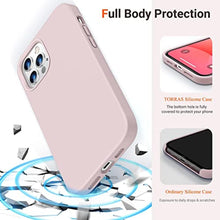 Load image into Gallery viewer, TORRAS iPhone 12 Pro Max Case, Non-Slippery Liquid Silicone Rubber, 8FT Shockproof Military-Grade Protection with Anti-Scratch Soft Microfiber Lining, [Love Series], Sand Pink_965
