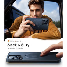 Load image into Gallery viewer, TORRAS Magnetic Ostand for iPhone 16 Pro Max Case, [Fit for MagSafe][Shockproof Military Grade][Built in Kickstand] Translucent Slim Magnetic Phone Case for iPhone 16 Pro Max 6.9", Black_1943
