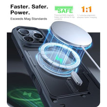 Load image into Gallery viewer, TORRAS Magnetic Shockproof for iPhone 16 Pro Max Case, [Fit for MagSafe] [Military-Grade Drop Tested] Translucent Slim Protective for iPhone 16 Pro Max Case Anti-Fingerprint Anti-Scratch, Black_1193
