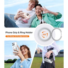 Load image into Gallery viewer, TORRAS Upgraded 360 Rotatable Magnetic Ring for iPhone 16 Pro Max Case, Fit for MagSafe with Stand Ring Holder, 16FT Mil- Grade Shockproof Translucent for iPhone 16 Pro Max Phone Case Ostand, Clear_577
