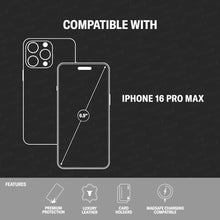 Load image into Gallery viewer, TORRO Flip Case Compatible with iPhone 16 Pro Max Premium Leather Wallet Case with Card Slots (Compatible with Official MagSafe Chargers) - Black_643

