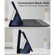 Load image into Gallery viewer, Touch Keyboard Case for Google Pixel Tablet 11 Inch 2024/2023, Detachable Magnetic Keyboard for Pixel Tablet 2023/2024 with Trackpad, Keypad Protective Folio with Pen Holder &amp; Speaker Dock, Deep Blue, BlueTrackpad_755
