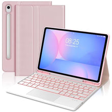 Load image into Gallery viewer, Touch Keyboard Case for Samsung Galaxy Tab S10 Lite / S10 FE / S9 FE 10.9 Inch &amp; S9 11 Inch Case Keyboard with Trackpad, Backlit Keypad with S Pen Holder for Galaxy Tablet S10 Lite 2025, Pink, PinkTrackpad_1
