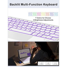 Load image into Gallery viewer, Touch Keyboard Case for Xiaomi Redmi Pad 2 11 Inch 2025 &amp; Redmi Pad SE 11 Inch 2023 Case Keypad with Trackpad, Detachable Wireless Backlit Key Board Cover with Pen Slot for Mi Pad2 11'' Tab, Lavender, LavenderTrackpad_70
