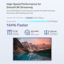 Load image into Gallery viewer, TP-Link AX5400 WiFi 6 Router (Archer AX73)- Dual Band Gigabit Wireless Internet Router for Streaming, Long Range Coverage, Black_3209
