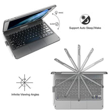 Load image into Gallery viewer, TQQ Touch for iPad 9th Generation Case with Keyboard (10.2", 2021), Multi-Touch Trackpad, 360 Rotatable Protective Cover for iPad Keyboard 9th/8th/7th Gen with Pencil Holder (Gray)_2736
