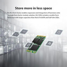 Load image into Gallery viewer, Transcend 128GB M.2 2242 SATA III SSD, MTS430S B+M Key with DRAM Cache, Up to 560MB/s, 3D TLC NAND Internal SSD for Ultrabook/Laptop/PC/Desktop, SLC Cache, LDPC Error Correction, Green_839
