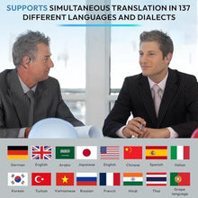 Load image into Gallery viewer, Translation Earbuds - 3-in-1 Real Time AI Translator Device - 137 Languages &amp; Accents - Ideal for Travel and Business - iOS and Android - Lifetime Subscription - Bluetooth 5.4 HiFi Sound (Black)_620
