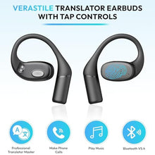 Load image into Gallery viewer, Translation Earbuds - 3-in-1 Real Time AI Translator Device - 137 Languages &amp; Accents - Ideal for Travel and Business - iOS and Android - Lifetime Subscription - Bluetooth 5.4 HiFi Sound (Black)_621

