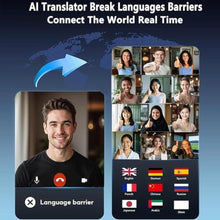 Load image into Gallery viewer, Translation Earbuds Real Time 144 Languages Audifonos Traductores Ingls Espaol, Open Ear Wireless Earphones Perfect for Travel Business Conversations Learnin Meetings, CarbonBlack_2086
