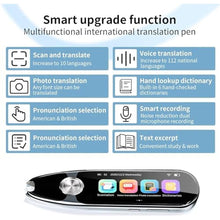 Load image into Gallery viewer, Translator Pen, Scanner Reader Pen 112 Languages OCR Digital Scanning Translation Pen Text-to-Speech Device, Reader Pen for Dyslexia, Text Excerpt, Photo Translation, Dictionay Pen for Students Adults_394
