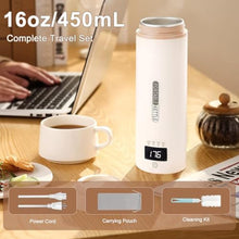 Load image into Gallery viewer, Travel Kettle, Portable Electric Kettle with 4 Temperature Controls, 304 Stainless Steel with Auto Shut-off &amp; Leak Proof, Beige(120V)_6006
