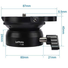 Load image into Gallery viewer, Tripod Leveling Base Half Ball Quick Tilted up and Down 15 Degrees in Any Direction for Canon Nikon and Other DSLR Cameras Tripods Monopods with Offset Bubble Level, Black_5840

