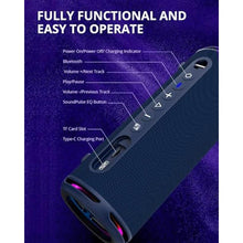 Load image into Gallery viewer, Tronsmart T7 Lite 24W Ultra Portable Bluetooth Speaker, Punchy Bass, 3 Lighting Modes, 24H Playtime, IPX7 Waterproof, Wireless Stereo Pairing, Bluetooth 5.3, for Home Outdoor Travel (Deep Blue)_2112
