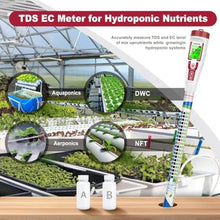 Load image into Gallery viewer, Truncheon Nutrient Meter PPM Meter Hydroponics TDS Meter Digital Water Tester EC TDS Tester(EC/PPM500/PPM700/CF) Specifically Designed for DWC Hydroponic System, Indoor Plant Grow, Home Garden etc_5658
