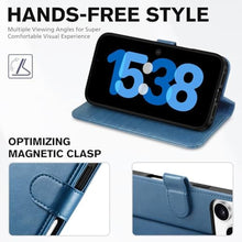 Load image into Gallery viewer, TUCCH Wallet Case for iPhone 17 Pro (6.3") 2025, 4 Card Slots, RFID Blocking, Stand, Shockproof TPU Shell, PU Leather, Magnetic Closure, Protective Flip Folio Cover, Light Blue, LightBlue_3448
