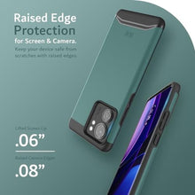 Load image into Gallery viewer, TUDIA Dual Shield Merge Phone Case for Motorola Edge 2023 - Dual Layer, Military Grade, Non-Slip, Shockproof &amp; Heavy Duty Phone Case Cover &amp; Protector - Hunter Green, HunterGreen_8308
