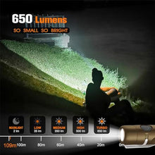 Load image into Gallery viewer, TUNENGE S15 Keychain Flashlight- Super Bright 650 High Lumens,UCB C Rechargeable EDC Pocket Flashlight,Mini Flashlight-Light with Magnetic Suitable for Hiking, Emergency (Brown)_6166
