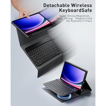 Load image into Gallery viewer, TUNKARMOR Case Keyboard for Samsung Galaxy Tab A9+ / A11+ Plus 2023/2025 11 Inch - Mouse and Detachable Magnetic Keyboard, Slim Case with S Pen Holder, Auto Sleep/Wake (Black)_992
