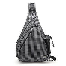Load image into Gallery viewer, TurnWay Water-Proof Sling bag/Crossbody Backpack/Shoulder Bag with USB Charging Port for Travel, Hiking, Cycling, Camping (Grey Grid), GreyGrid_1
