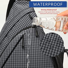Load image into Gallery viewer, TurnWay Water-Proof Sling bag/Crossbody Backpack/Shoulder Bag with USB Charging Port for Travel, Hiking, Cycling, Camping (Grey Grid), GreyGrid_634
