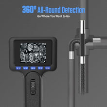 Load image into Gallery viewer, Two-Way Articulating Borescope 4" HD with Light 4FT Cable, Black_537
