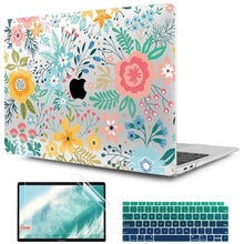 Load image into Gallery viewer, TWOLSKOO Case for MacBook Air 13.3 Inch (Old Version 20182021, Models: M1 A2337, A2179, A1932) Hard Shell Case with Screen Protector &amp; Keyboard Cover, Abstract Flower, AbstractFlower_1
