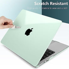 Load image into Gallery viewer, TWOLSKOO Compatible with MacBook Air 13 inch Case M5 2026 M4 2025 M3 M2 2024-2022 A3449 A3240 A3113 A2681, Plastic Hard Shell &amp; Keyboard Cover &amp; Screen Film for MacBook Air 13.6 inch, Crystal Green, CrystalGreen_1564
