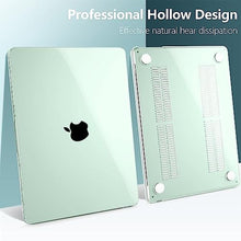 Load image into Gallery viewer, TWOLSKOO Compatible with MacBook Air 13 inch Case M5 2026 M4 2025 M3 M2 2024-2022 A3449 A3240 A3113 A2681, Plastic Hard Shell &amp; Keyboard Cover &amp; Screen Film for MacBook Air 13.6 inch, Crystal Green, CrystalGreen_1565
