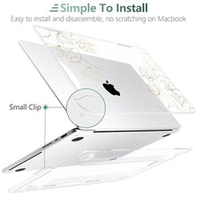 Load image into Gallery viewer, TWOLSKOO Compatible with MacBook Pro 14 inch Case M5 2026 2025-2021 Release M4 M3 M2 M1 Pro/Max Chip, Plastic Hard Shell &amp; Keyboard Cover &amp; Screen Protector &amp; Trackpad Film, Golden Floral, GoldenFloral_8455
