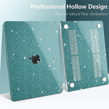 Load image into Gallery viewer, TWOLSKOO Glitter Case for MacBook Air 13 inch M5 2026 M4 M3 M2 2025-2022 (Model A3449 A3240 A3113 A2681), Bling Hard Shell Case &amp; Keyboard Cover &amp; Screen Film for MacBook Air 13.6 inch, Star Teal, StarTeal_761
