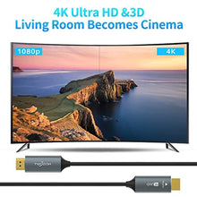Load image into Gallery viewer, Twozoh Fiber Optic HDMI Cable 100FT, 4K Fiber HDMI to HDMI Cable 4K/60Hz (4:4:4 HDR10 HDCP2.2) 1440p 144Hz 18Gbps High Speed UHD Fiber HDMI Cord(30M), grey_5627
