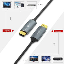 Load image into Gallery viewer, Twozoh Fiber Optic HDMI Cable 100FT, 4K Fiber HDMI to HDMI Cable 4K/60Hz (4:4:4 HDR10 HDCP2.2) 1440p 144Hz 18Gbps High Speed UHD Fiber HDMI Cord(30M), grey_5629
