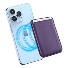 Load image into Gallery viewer, TWZKG for MagSafe Wallet, 3 Card Holder, Magnetic Slim Phone Wallet for iPhone 17/16/15/14/13/12 Pro Max Plus Air Series,RFID Blocking Vegan Leather, Deep Purple, DeepPurple_1
