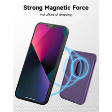 Load image into Gallery viewer, TWZKG for MagSafe Wallet, 3 Card Holder, Magnetic Slim Phone Wallet for iPhone 17/16/15/14/13/12 Pro Max Plus Air Series,RFID Blocking Vegan Leather, Deep Purple, DeepPurple_530
