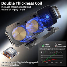 Load image into Gallery viewer, TZZPL Car Phone Holder, Ultra Stable Dashboard Air Vent Cell Phone Car Mount, 15 Watt Dual Coil Fast Charger, Rotating Charger Car Phone Mount, for Smartphones, Black_5194
