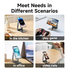 Load image into Gallery viewer, TZZPL Cell Phone Stand,360 Adjustable Folding Portable Phone Holder for Desk Travel Essentials Office Accessories Compatible with All Mobile Phones,Small ipad,Switch_5163
