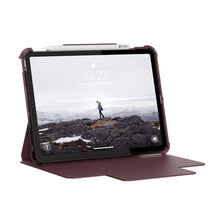 Load image into Gallery viewer, [U] by UAG iPad Pro 11" (4th Gen 2022, 3rd Gen 2021) Case Lucent Lightweight Slim Shockproof Smart Folio Protective Cover with Auto/Sleep Wake &amp; Pencil Holder, Aubergine/Dusty Rose, AubergineDustyRose_2598
