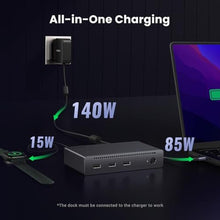 Load image into Gallery viewer, UGREEN 8-in-1 Thunderbolt 4 Docking Station, 40Gbps TB4 Hub, 3xTBT4 Dual 4K@60Hz or Single 8K Display, 85W Charging, Gigabit Ethernet, 3xUSB A 3.2, Revodok Max 208 Dock for Mac M1/M2/M3/M4 Pro/Max, DarkGray_37
