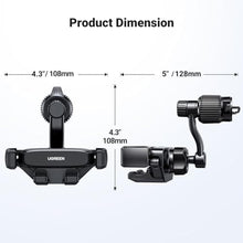 Load image into Gallery viewer, UGREEN Car Phone Holder Vent Phone Mount, Never Blocking Air Vent Clip Cellphone Holder Compatible with iPhone 17 16 15 14 13 12 Pro Max Mini Plus, iPhone 11 SE XS XR 8 7 6 6S Smartphone, Black_8436
