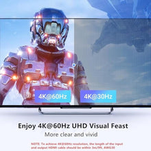 Load image into Gallery viewer, UGREEN HDMI Switch 5 in 1 Out 4K@60Hz, HDMI Splitter with Remote 5 Port Switcher Selector Box Support 3D CEC HDR HDCP2.2 Compatible with PS5/4/3 Xbox Nintendo Switch Roku TV Fire Stick Grey_7545
