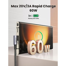 Load image into Gallery viewer, UGREEN Right Angle USB C Cable, 60W USB C Fast Charging Cable 90 Degree Compatible with iPhone 17/17 Air/17 Pro/16, MacBook Pro, iPad Pro, Samsung Galaxy S25/S24, Google Pixel 10/9, 6.6FT, Black_8079
