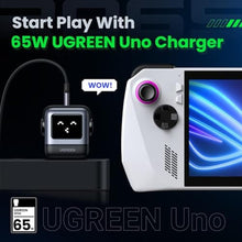Load image into Gallery viewer, UGREEN Uno 65W USB C Charger Block, Nexode 3-Port GaN Fast Charger with Screen, Fun Robot Gifts for Men Women, Compatible with iPhone 17, MacBook Pro/Air/Neo, XPS, Galaxy S26, Steam Deck, Black_142
