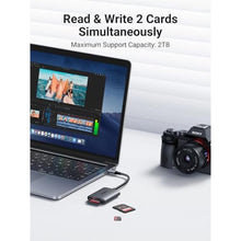 Load image into Gallery viewer, UGREEN USB C SD 4.0 Card Reader, UHS-II Micro SD Card Reader Memory Card Reader Fast for SD Micro SD SDXC SDHC UHS-II &amp; UHS-I Cards for iPhone 16/15 Pro Max MacBook Laptop Tablet Smartphone Android, DeepGray_7905
