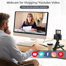 Load image into Gallery viewer, UIKICON Digital Camera for Photography and Vlogging, 4K Autofocus YouTube Camera with 3" 180 Flip Screen, WiFi, 18X Zoom, Flash, 2 Batteries &amp; 32GB SD Card_1959
